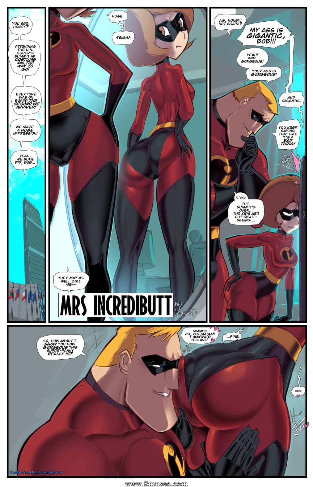 Elastigirl fucking with Mr. Incredible cover