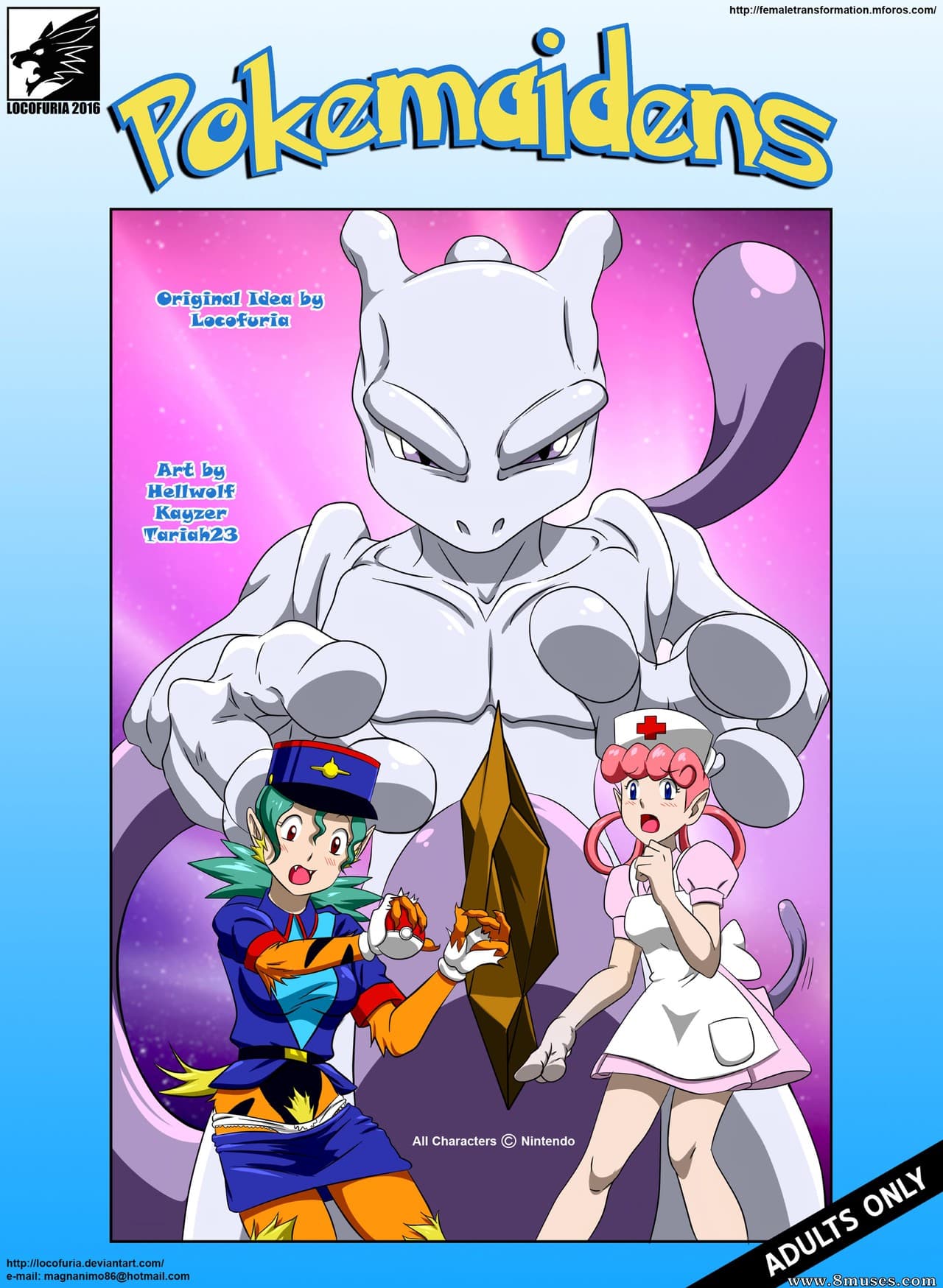 Nurse Joy fucking with Mewtwo / Pokeporn cover