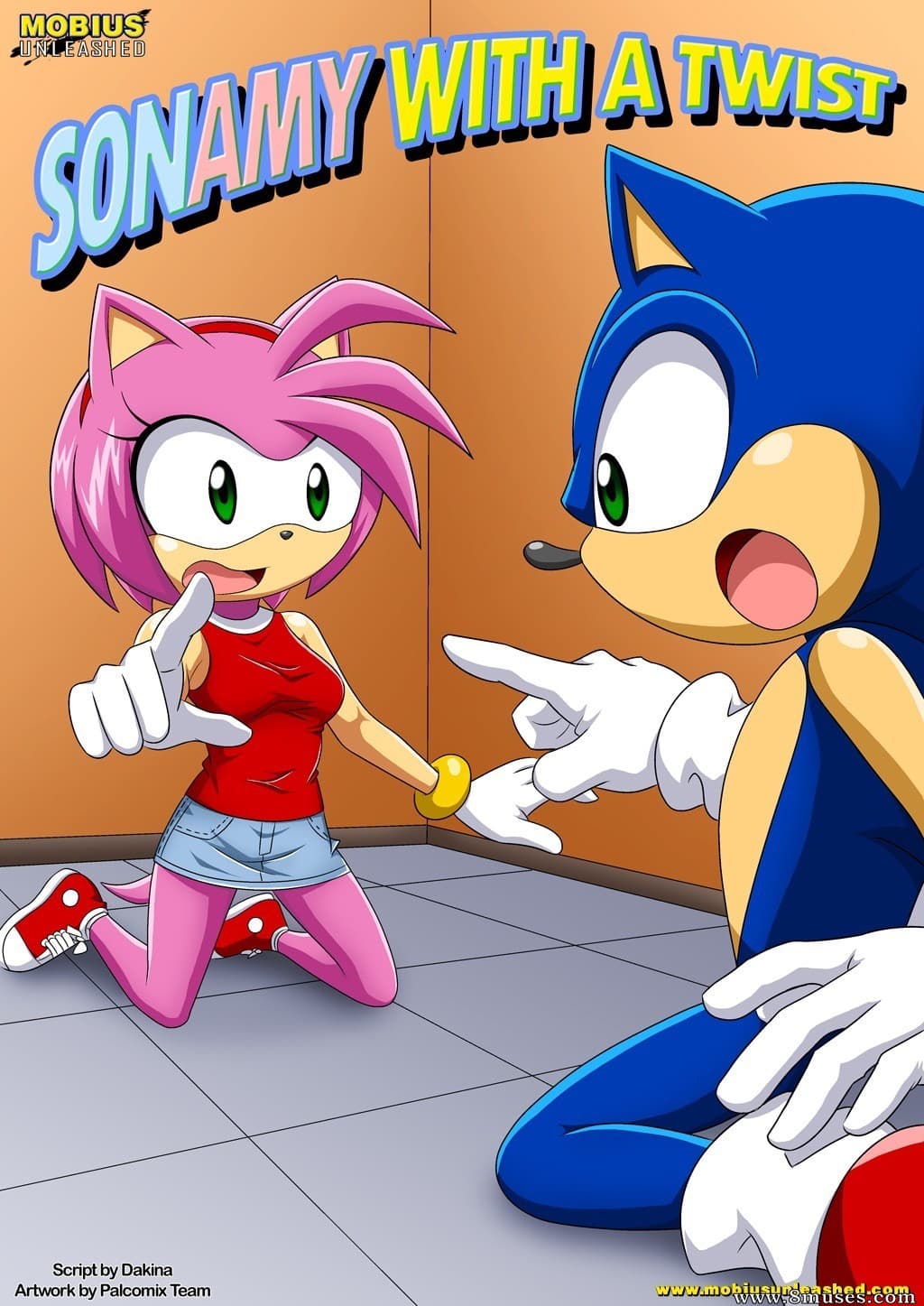 Sonic and Amy with a TWIST cover