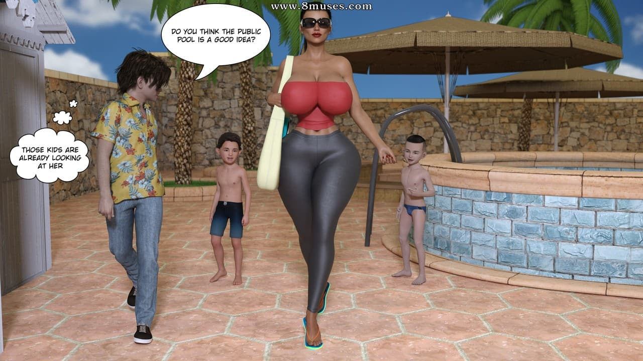 Poolside With Busty MILF cover
