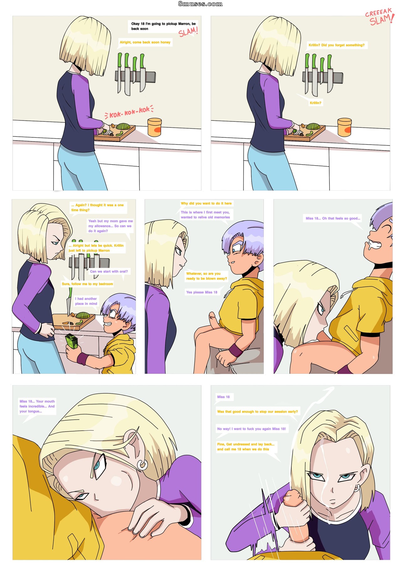Android 18 Orgy - Trunks x Android 18 - 8muses Comics - Sex Comics and Porn Cartoons